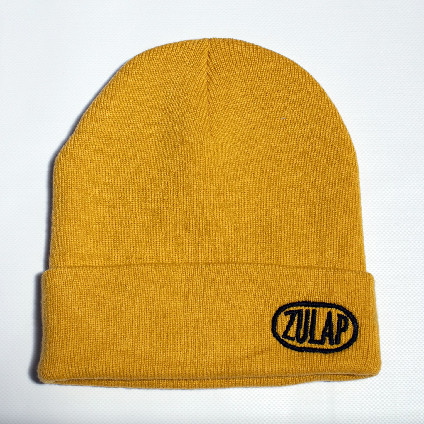 Yellow cuffed beanie